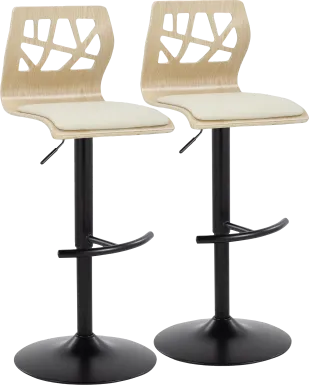 Watsonia VII Cream Adjustable Barstool, Set of 2