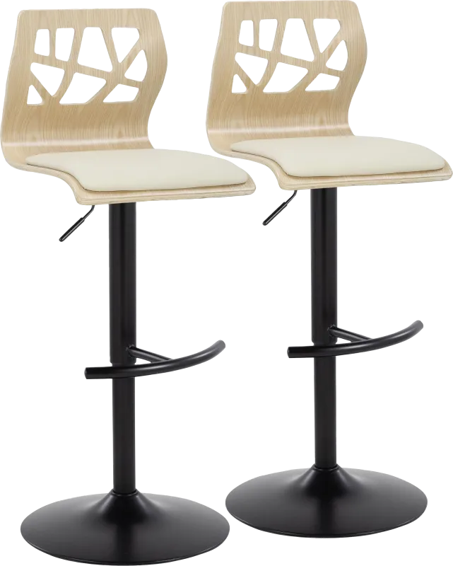 Watsonia VII Cream Adjustable Barstool, Set of 2