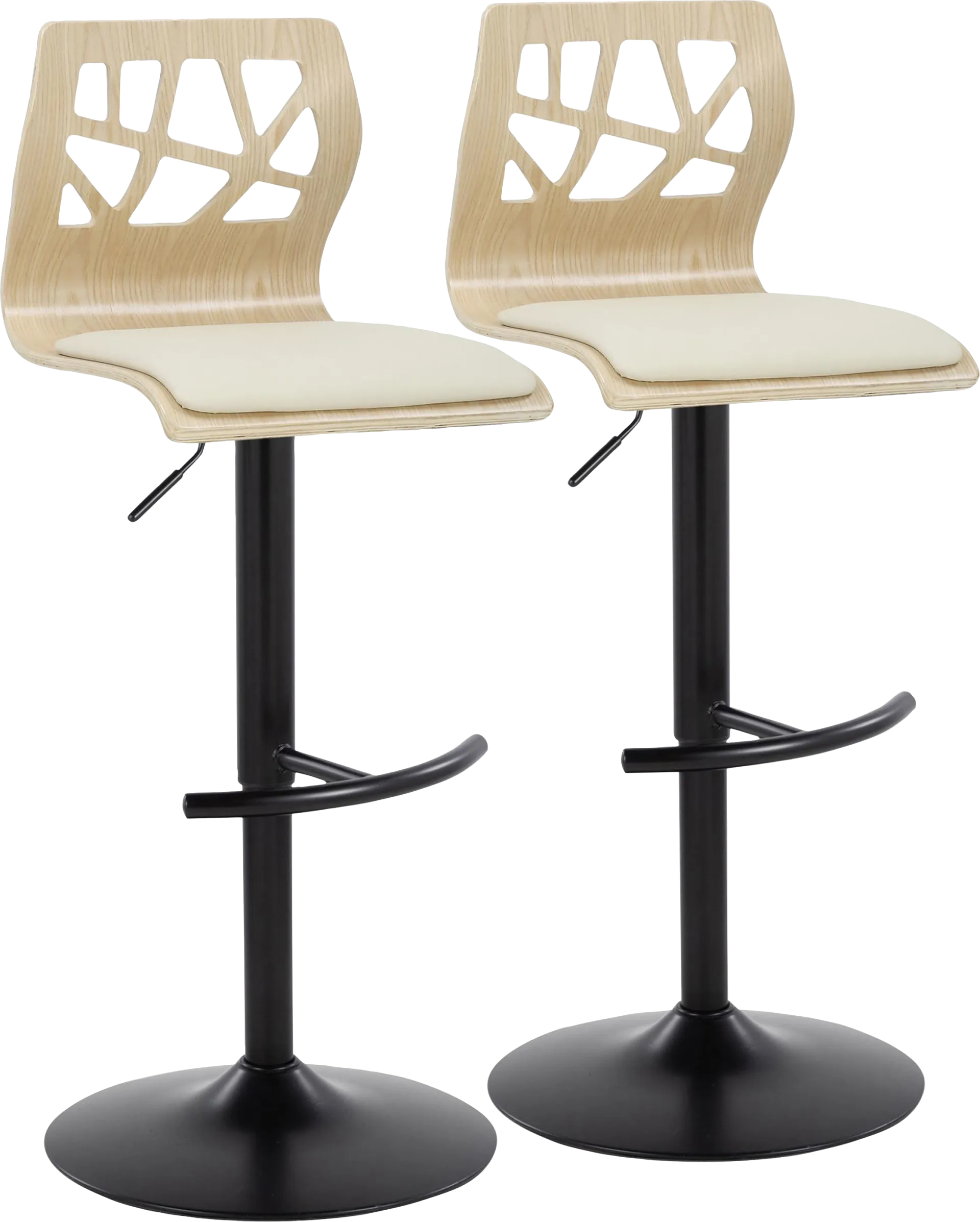 Watsonia VII Cream Adjustable Barstool, Set of 2 - Image 1