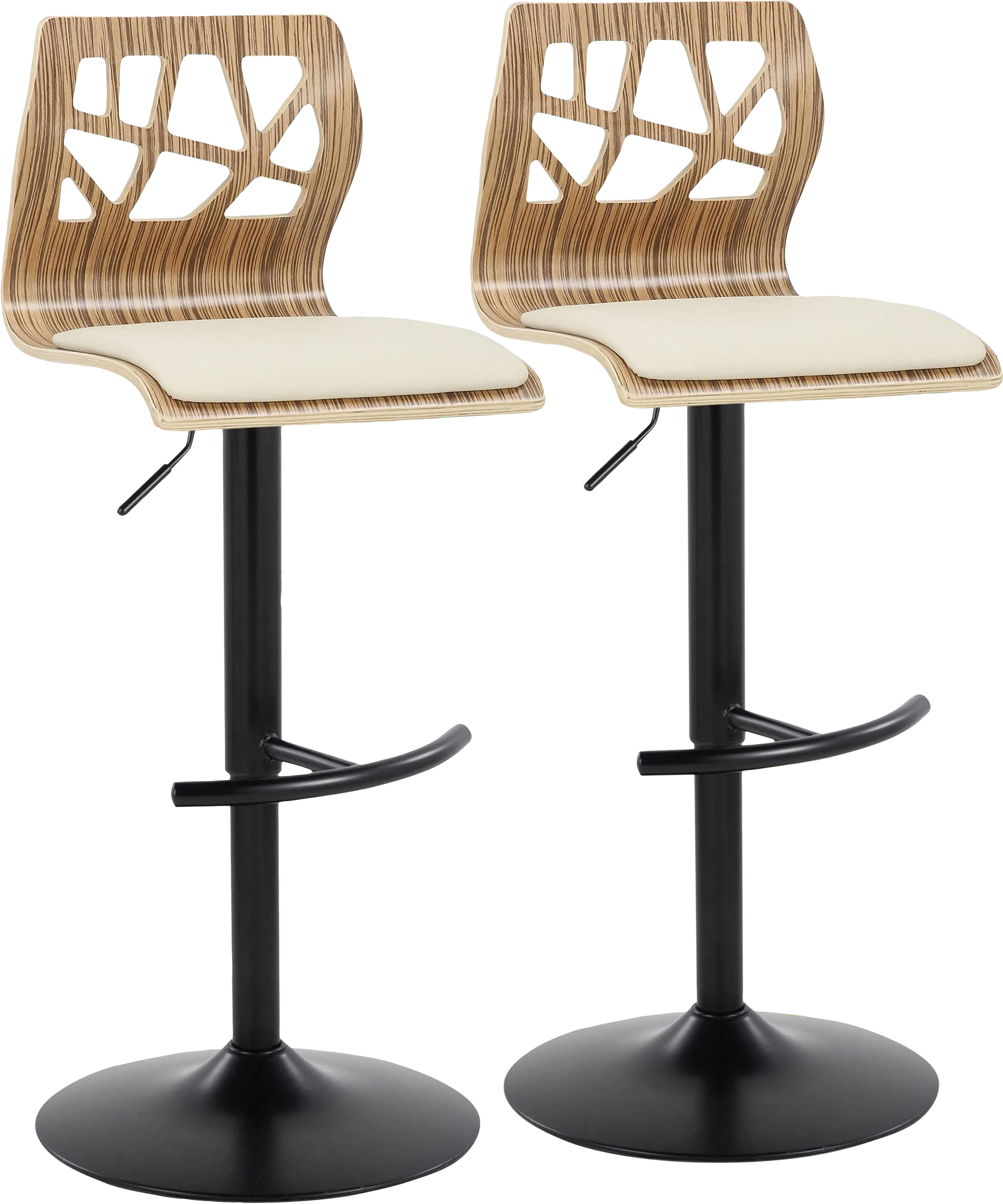Watsonia IX Cream Adjustable Barstool, Set of 2 - Thumbnail - Image 1