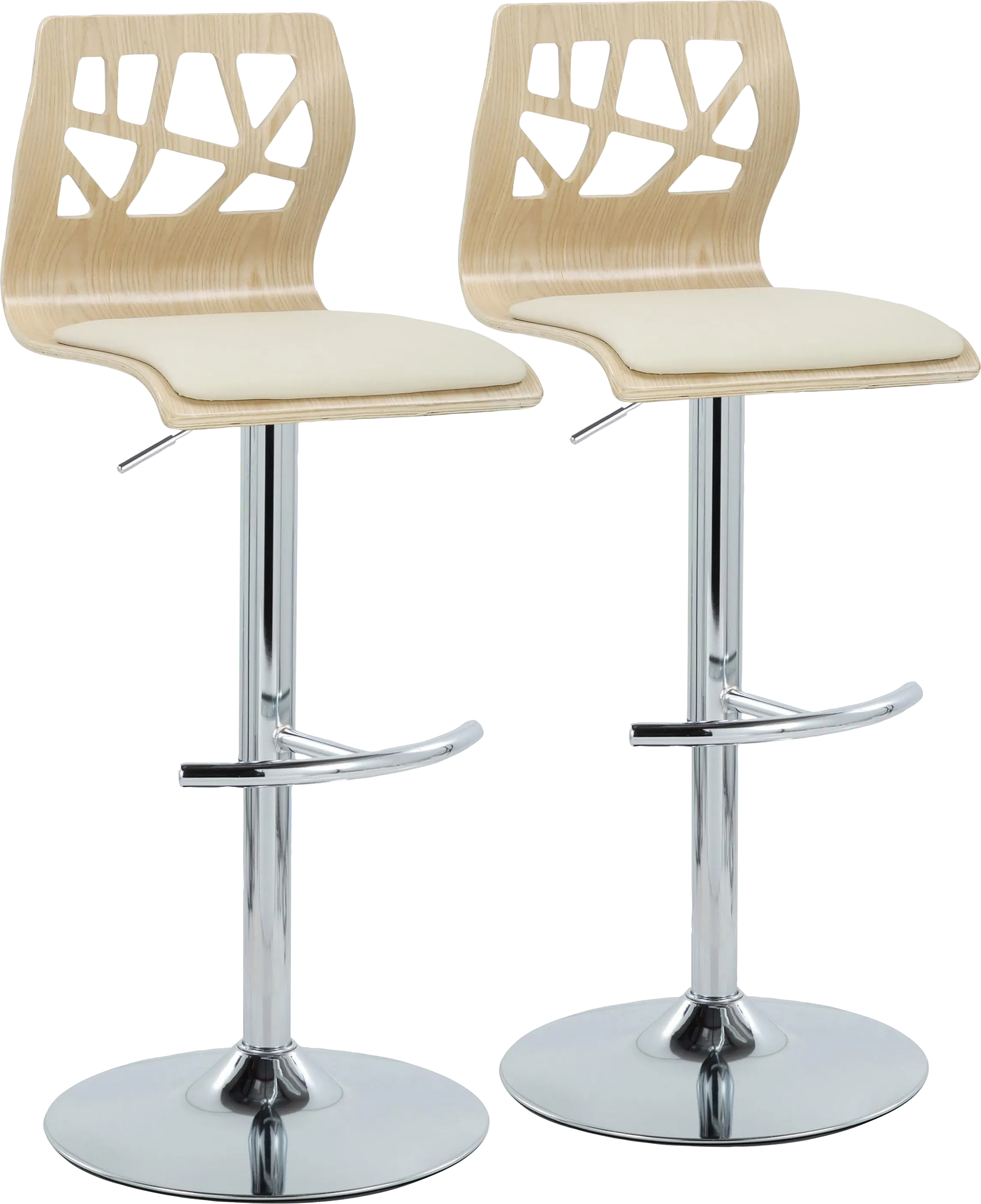 Watsonia X Cream Adjustable Barstool, Set of 2 - Thumbnail - Image 1