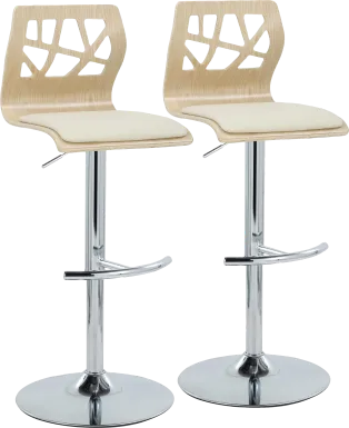 Watsonia X Cream Adjustable Barstool, Set of 2
