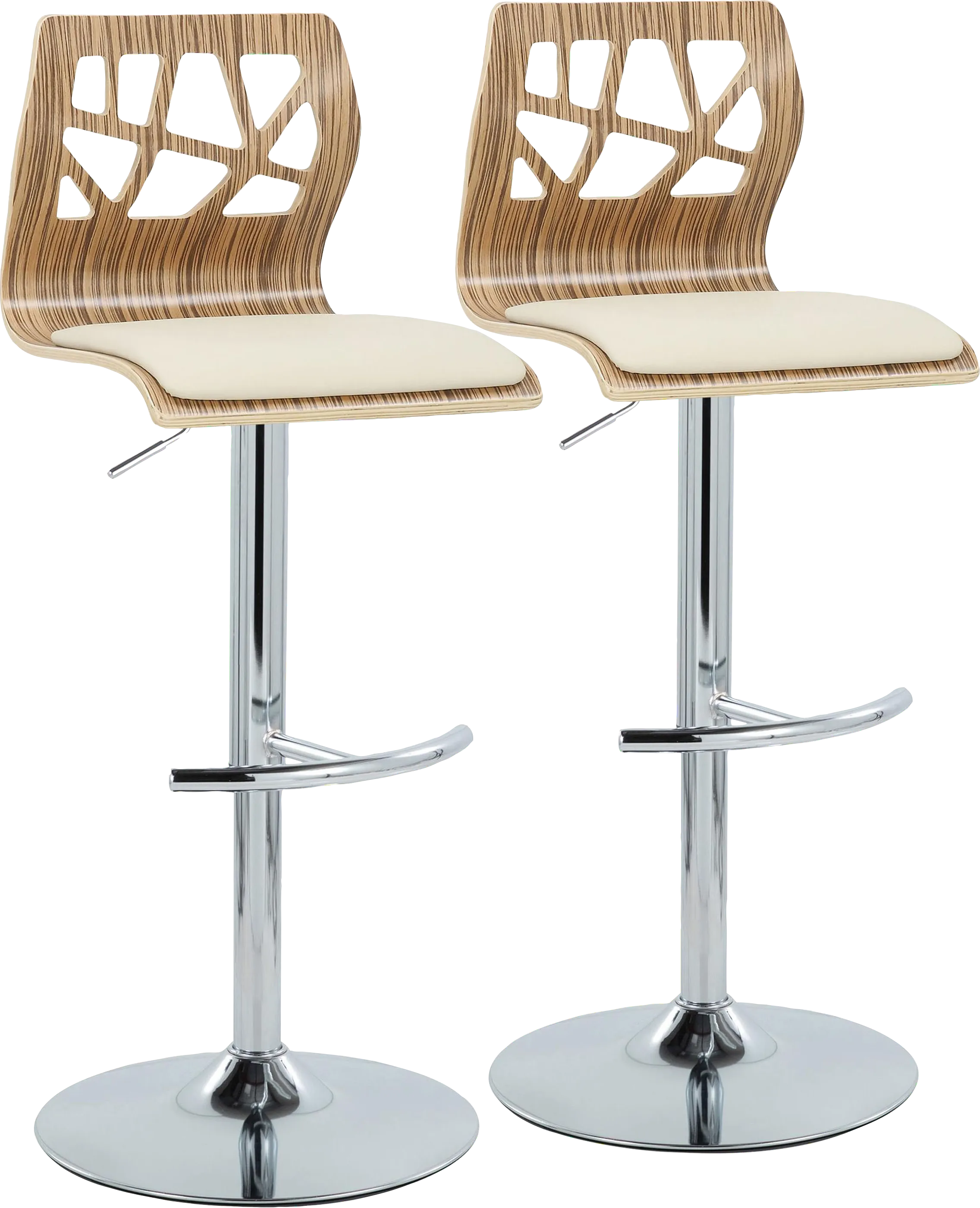 Watsonia XII Cream Adjustable Barstool, Set of 2 - Thumbnail - Image 1