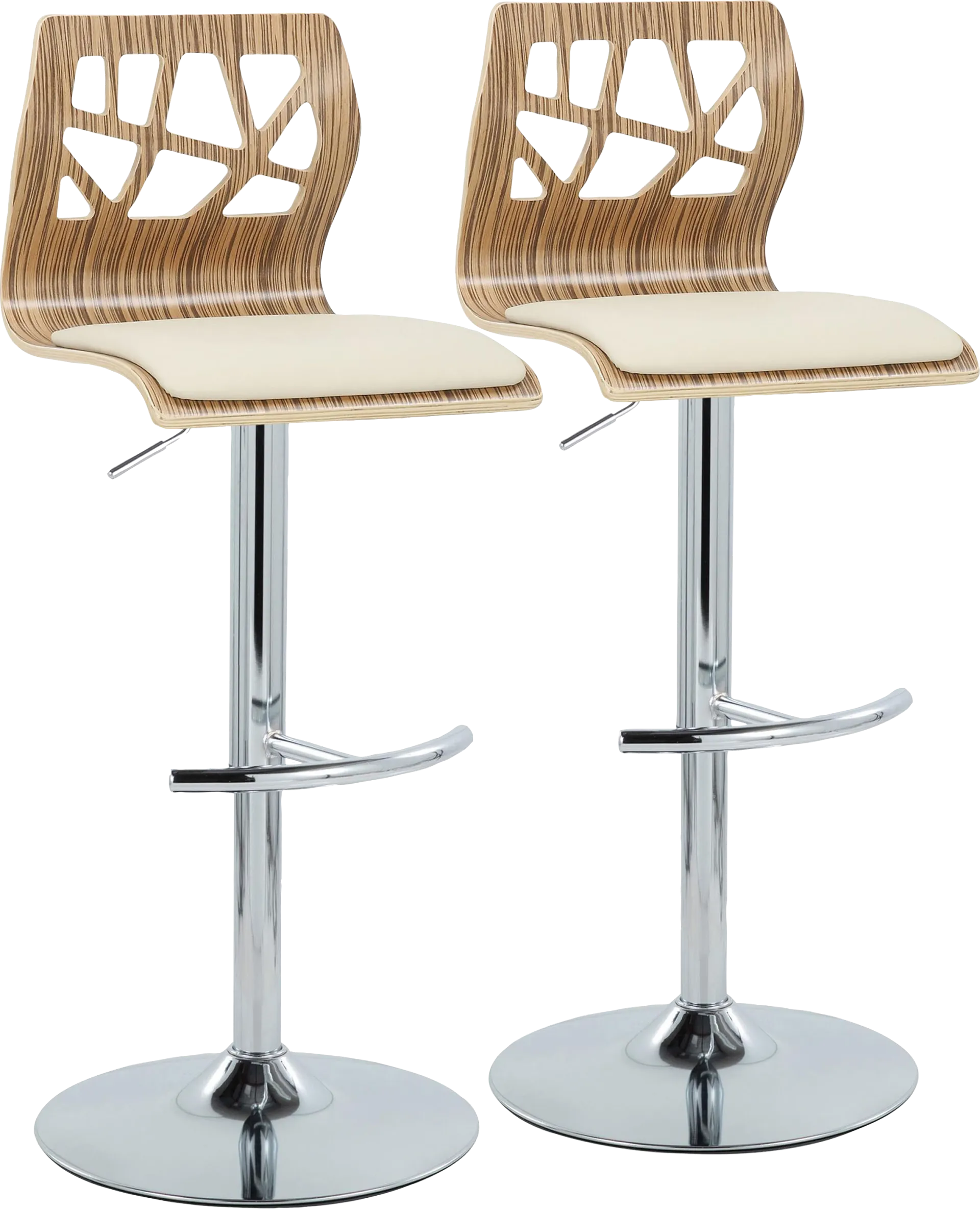Watsonia XII Cream Adjustable Barstool, Set of 2 - Image 1
