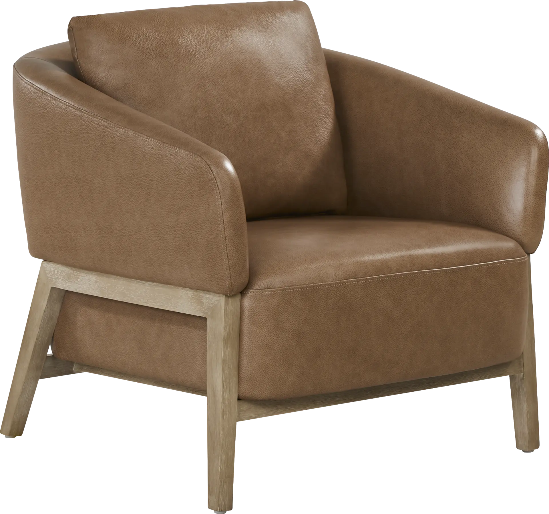 Montecito Brown Leather Accent Chair