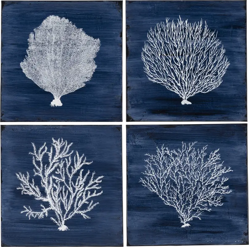 Checola Blue Artwork, Set of 4