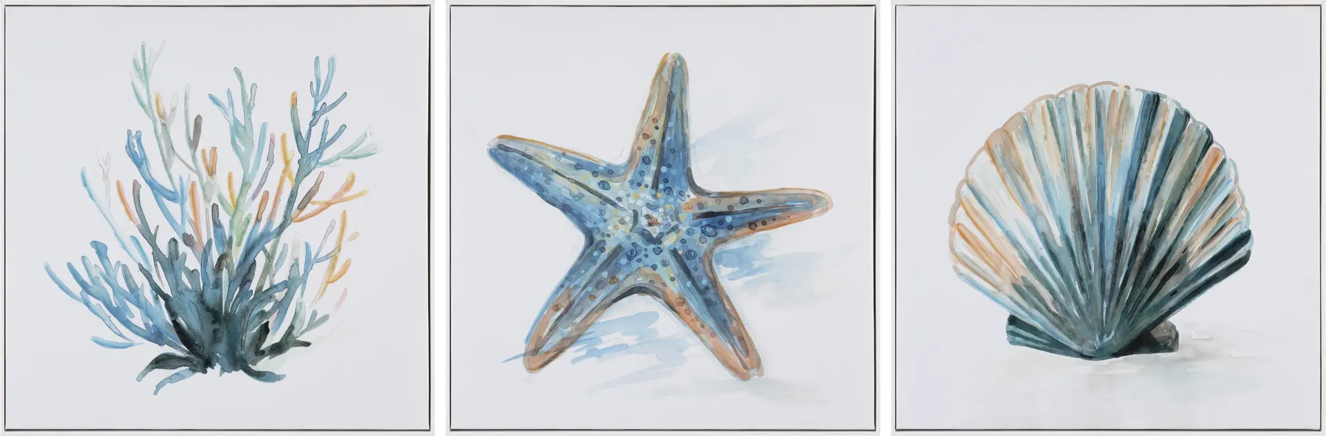 Delamaine Blue Artwork, Set of 3