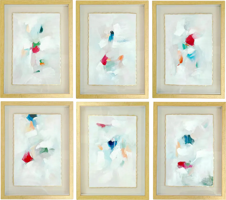 Borah Blue Artwork, Set of 6