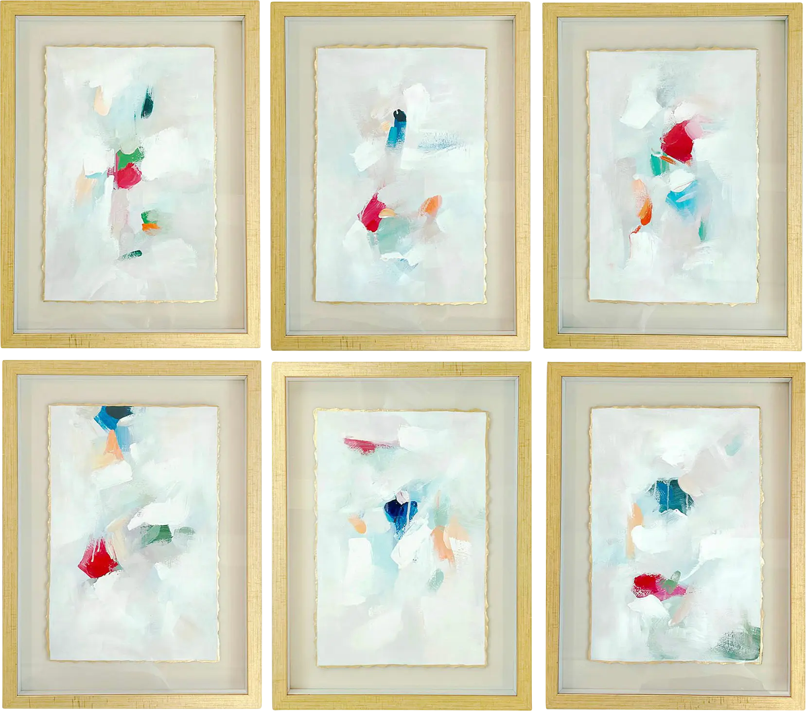 Borah Blue Artwork, Set of 6