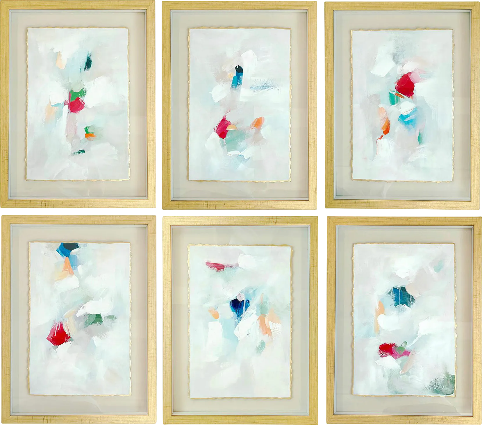 Borah Blue Artwork, Set of 6 - Image 1