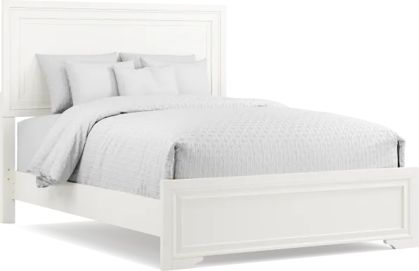 Belcourt White 3 Pc Queen Panel Bed