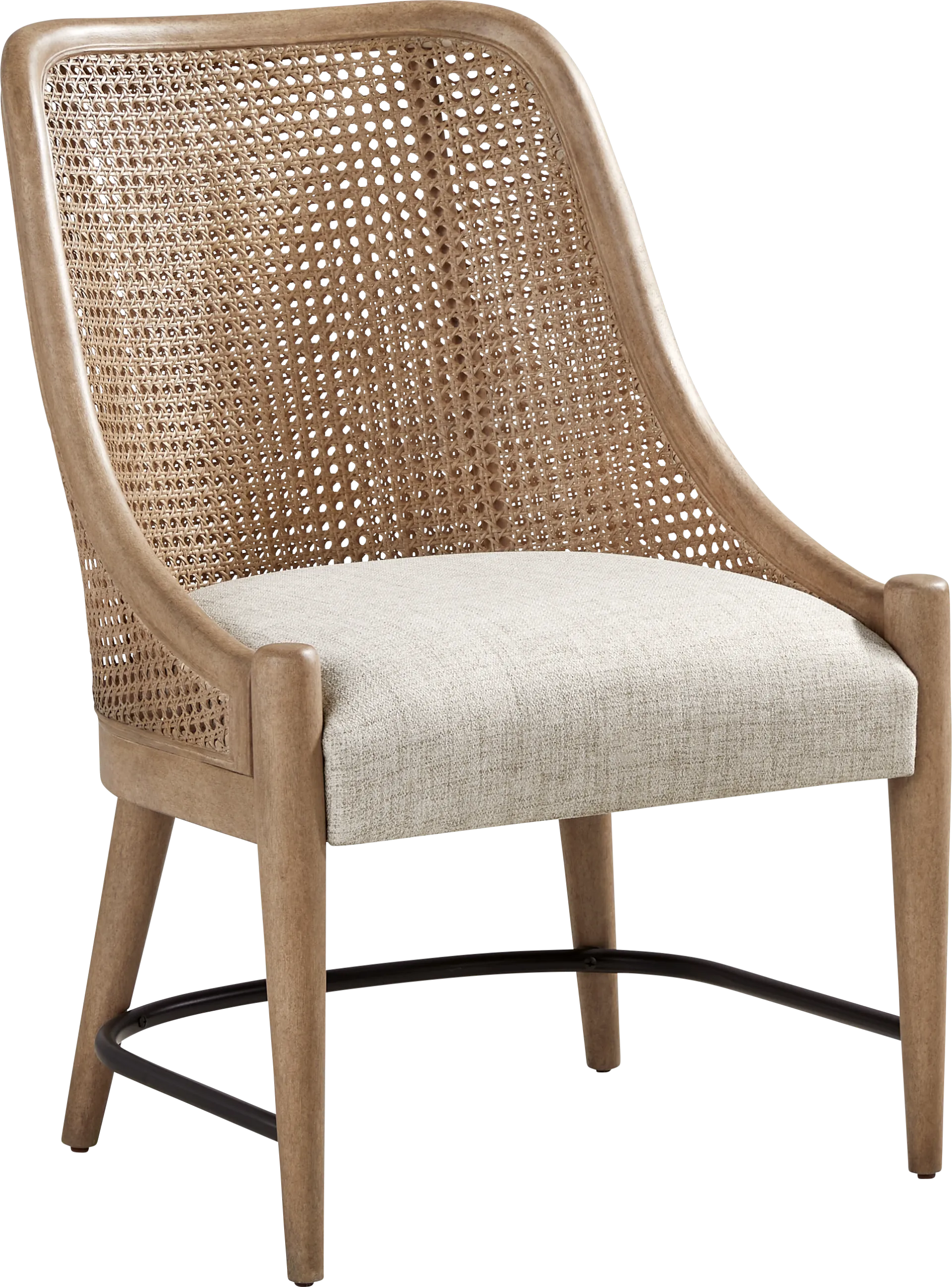 Oakwood Terrace Sand Cane Back Chair - Image 1