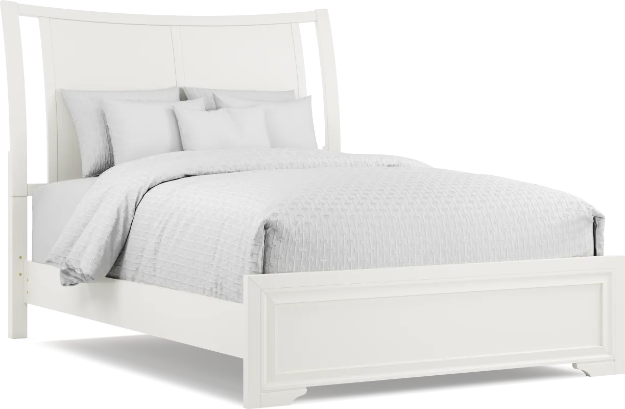 Belcourt White 3 Pc Queen Sleigh Bed