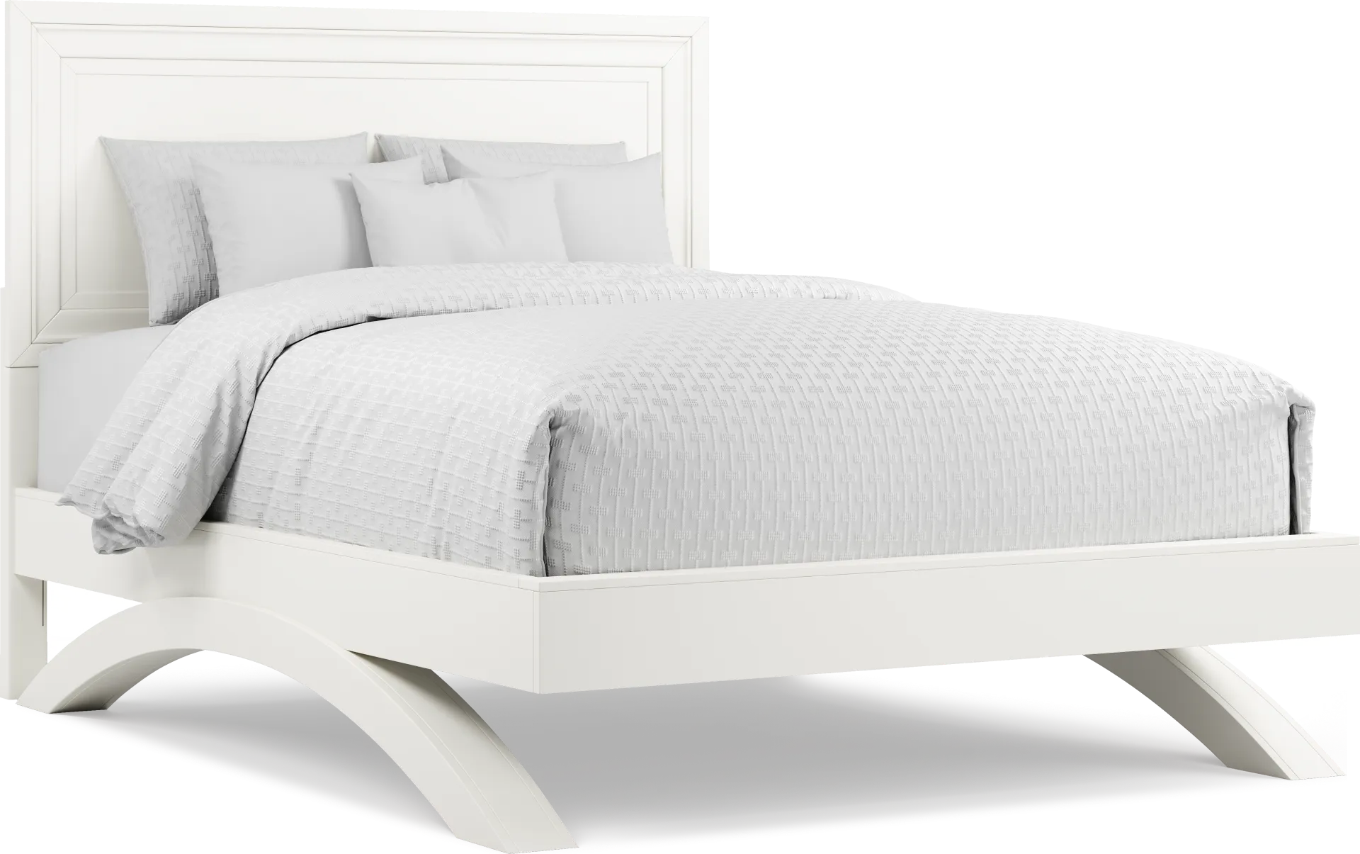 Belcourt White 3 Pc Queen Panel Arch Bed - Image 2