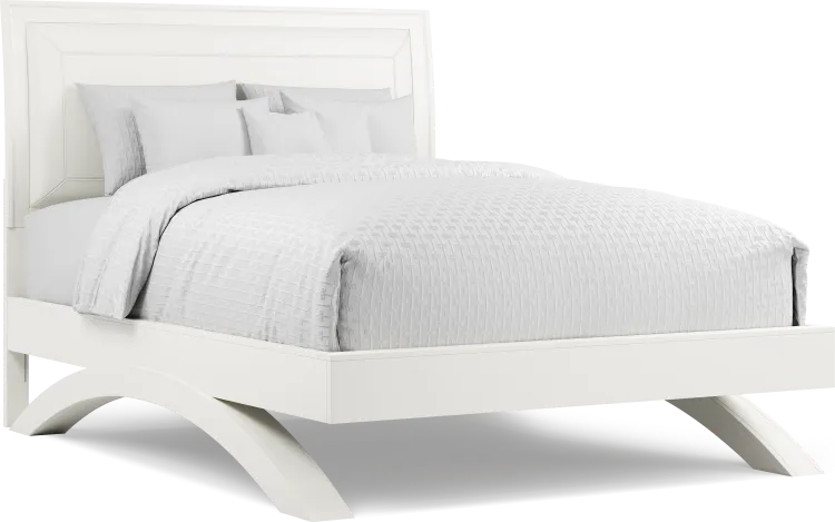 3 pc queen upholstered arch bed