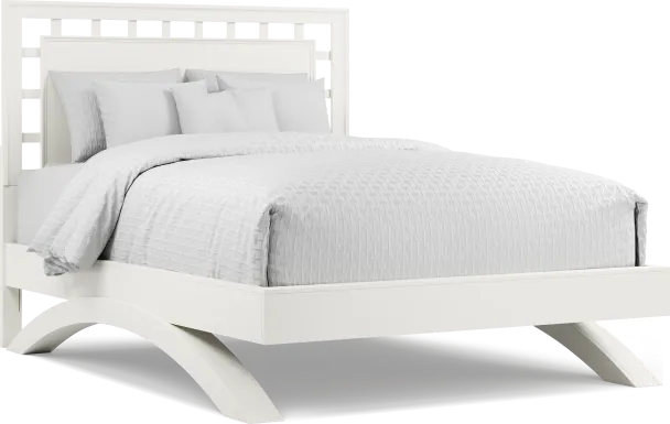 Belcourt White 3 Pc Queen Lattice Arch Bed