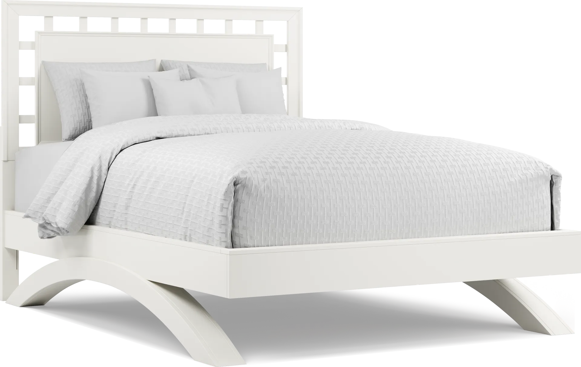 Belcourt White 7 Pc Queen Lattice Arch Bedroom - Image 2
