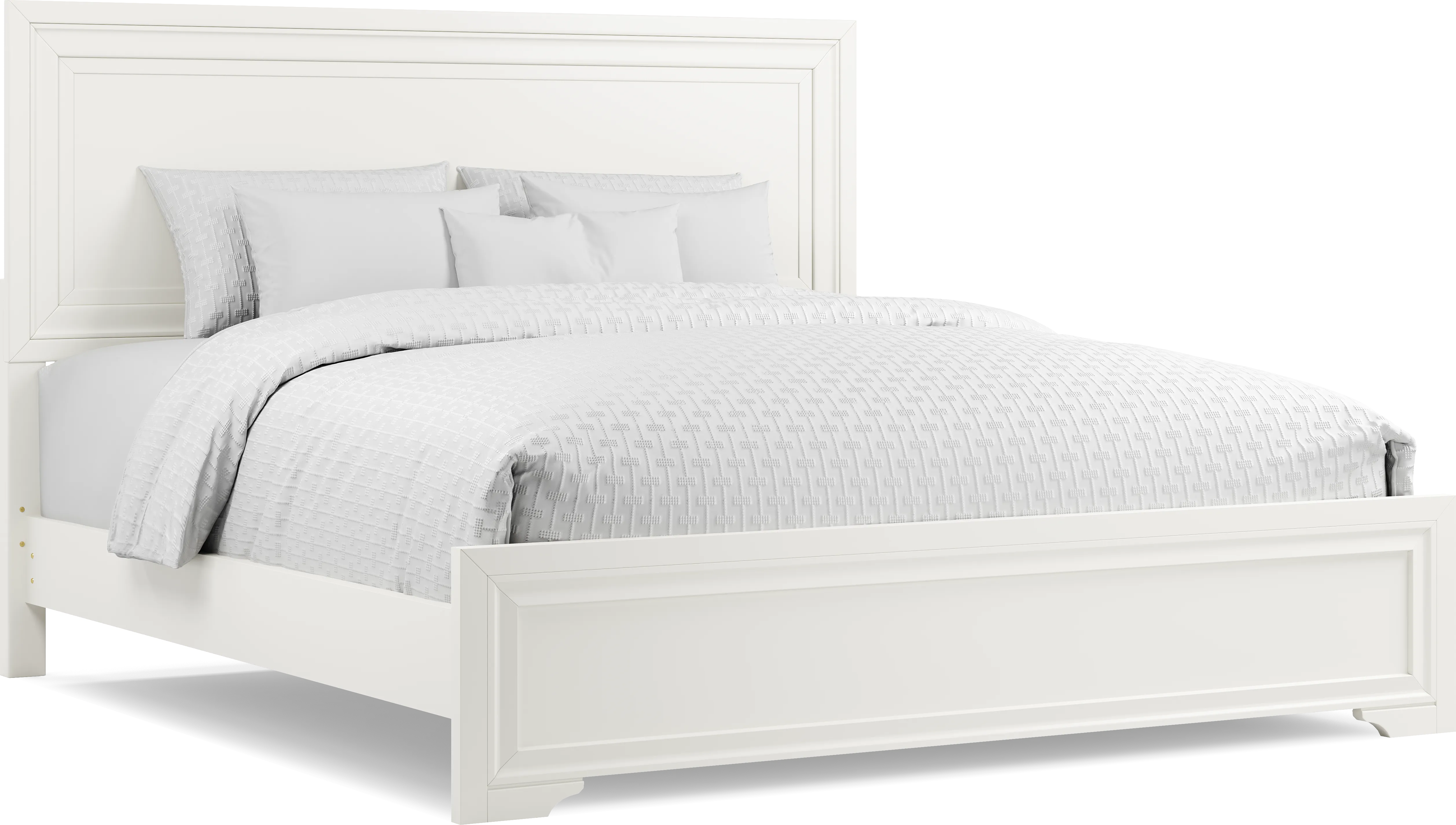 Belcourt White 5 Pc King Panel Bedroom - Thumbnail - Image 2