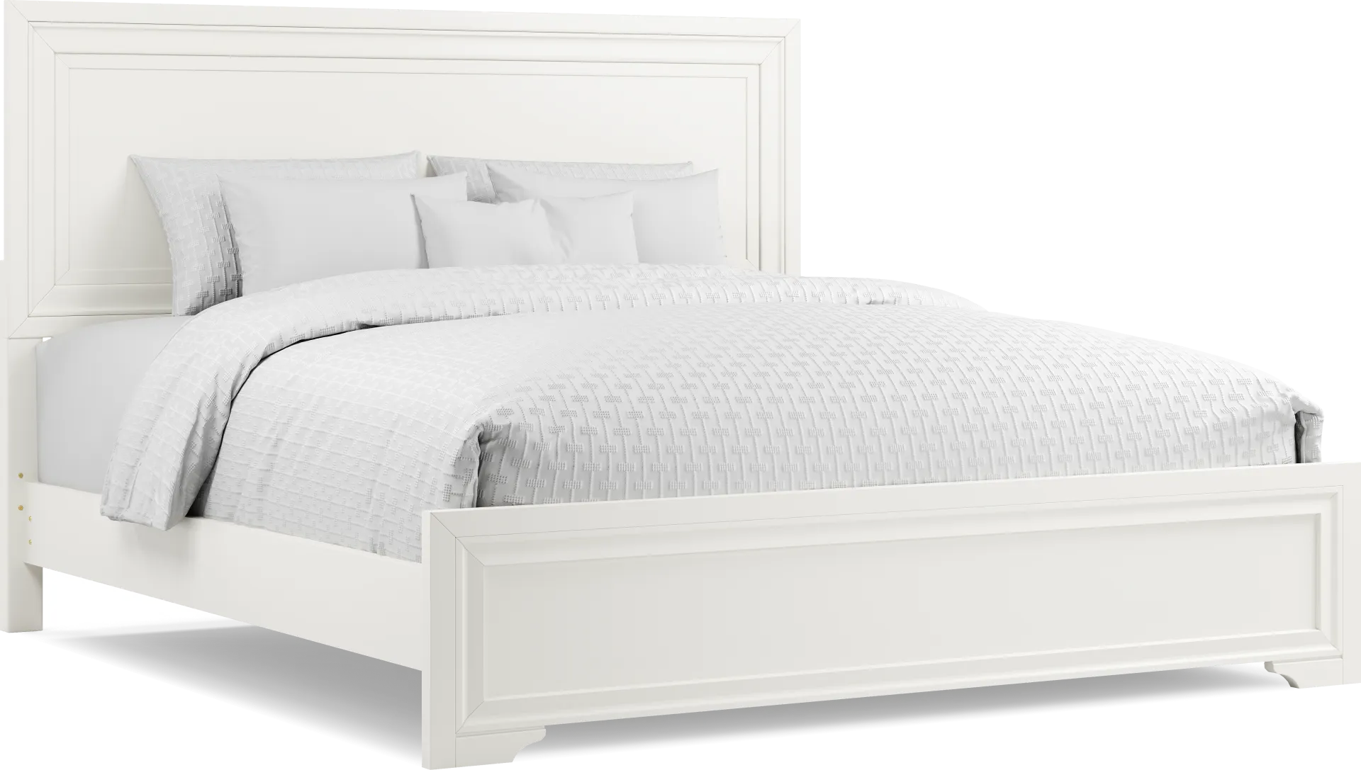 Belcourt White 3 Pc King Panel Bed - Image 2