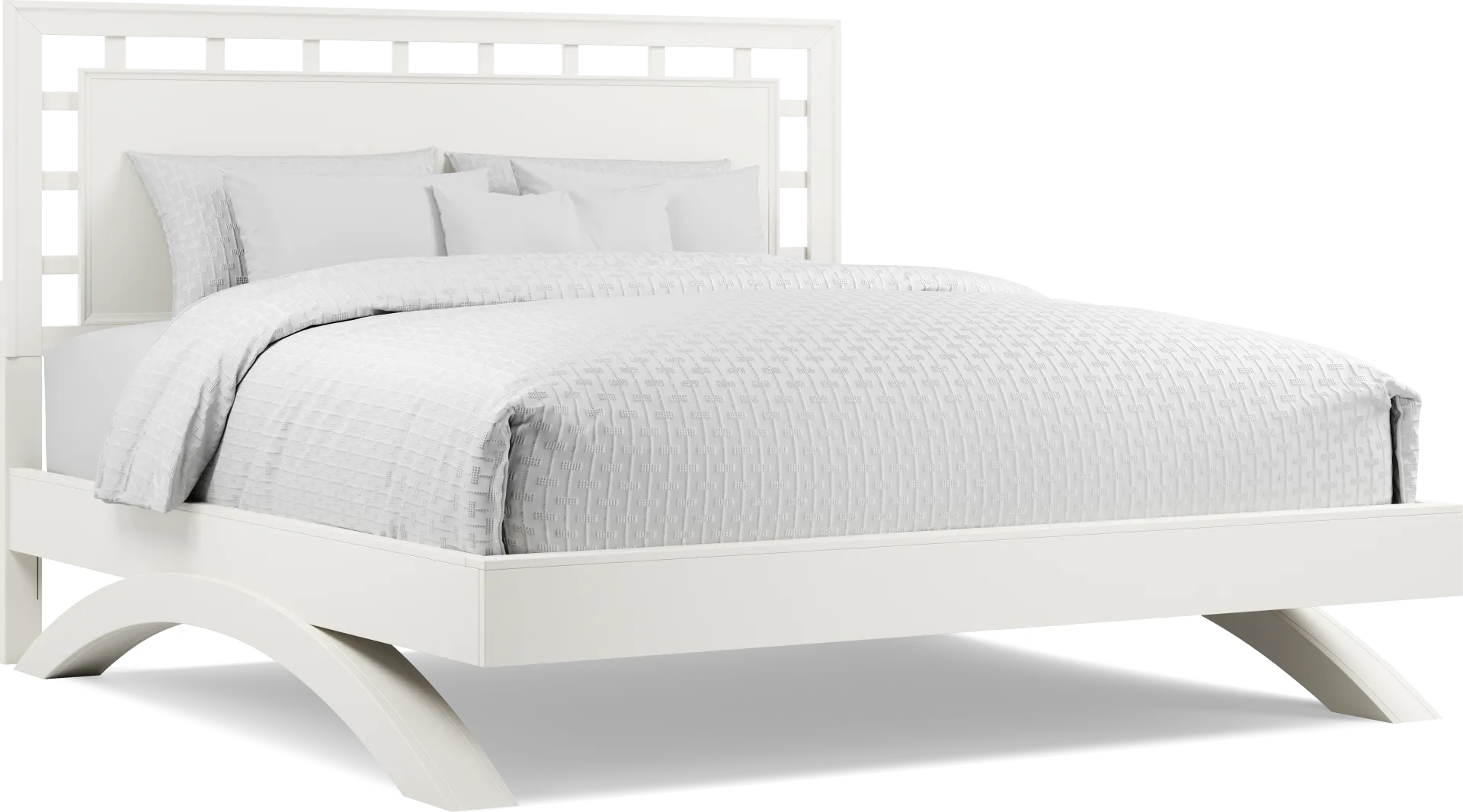 Belcourt White 3 Pc King Lattice Arch Bed - Image 2