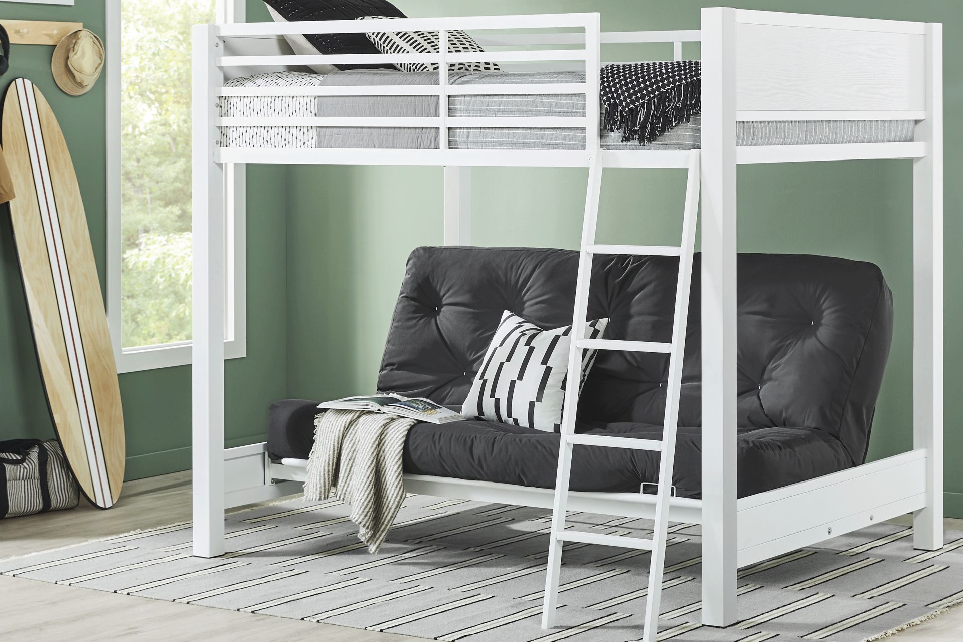 Kids Colefax Avenue White Full/Futon Bunk Bed - Image 2