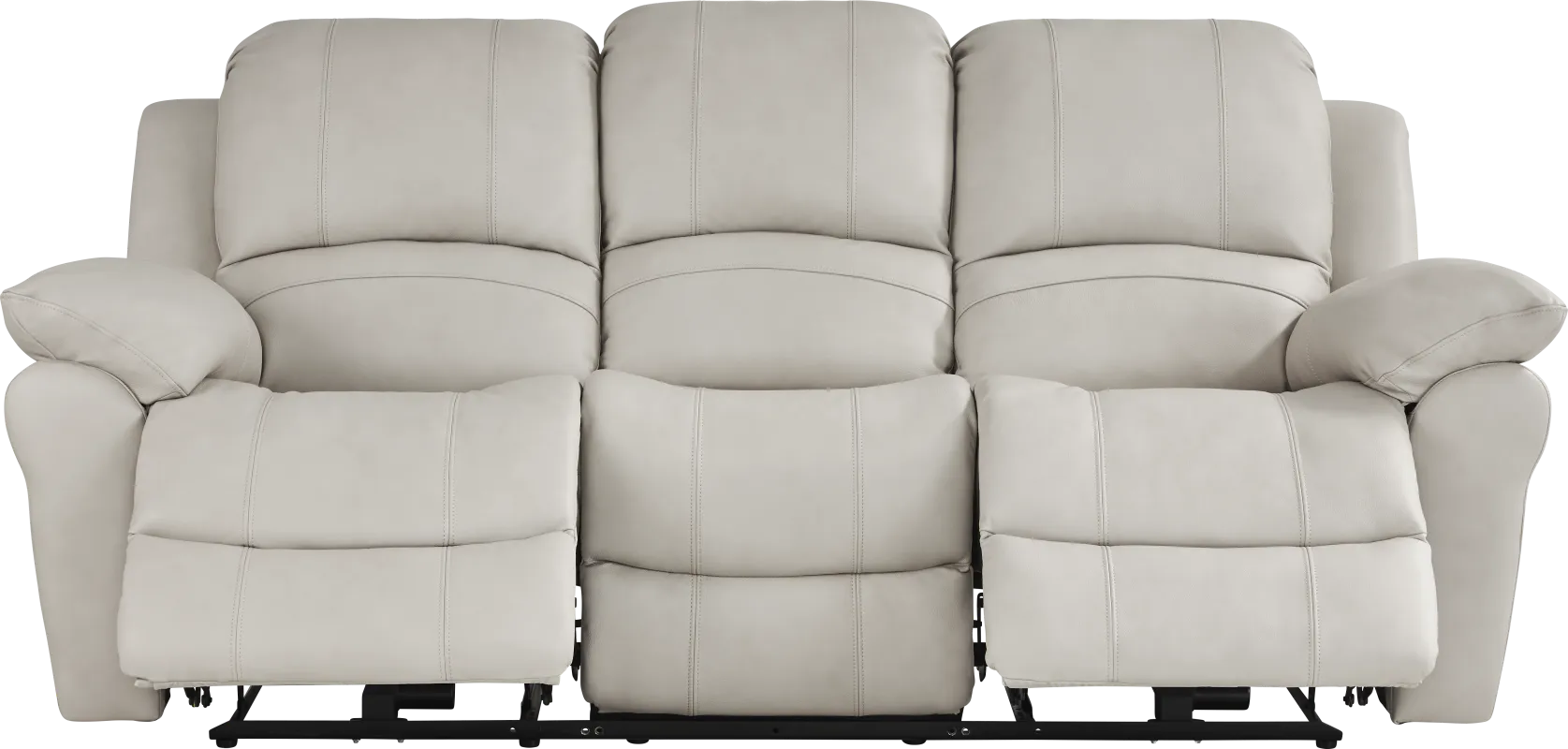 Vercelli Way Stone Leather Reclining Sofa