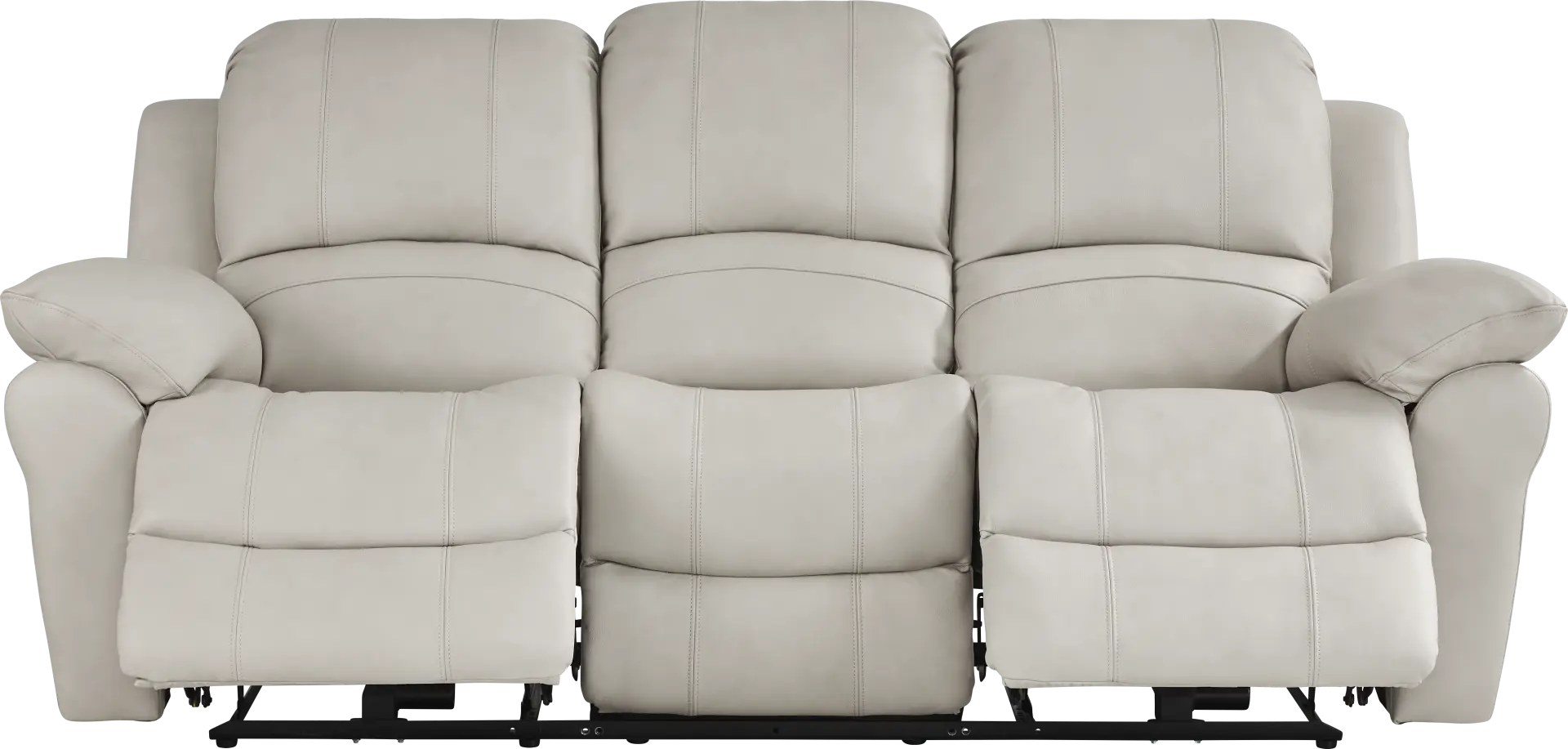 Vercelli Way Stone Leather Reclining Sofa