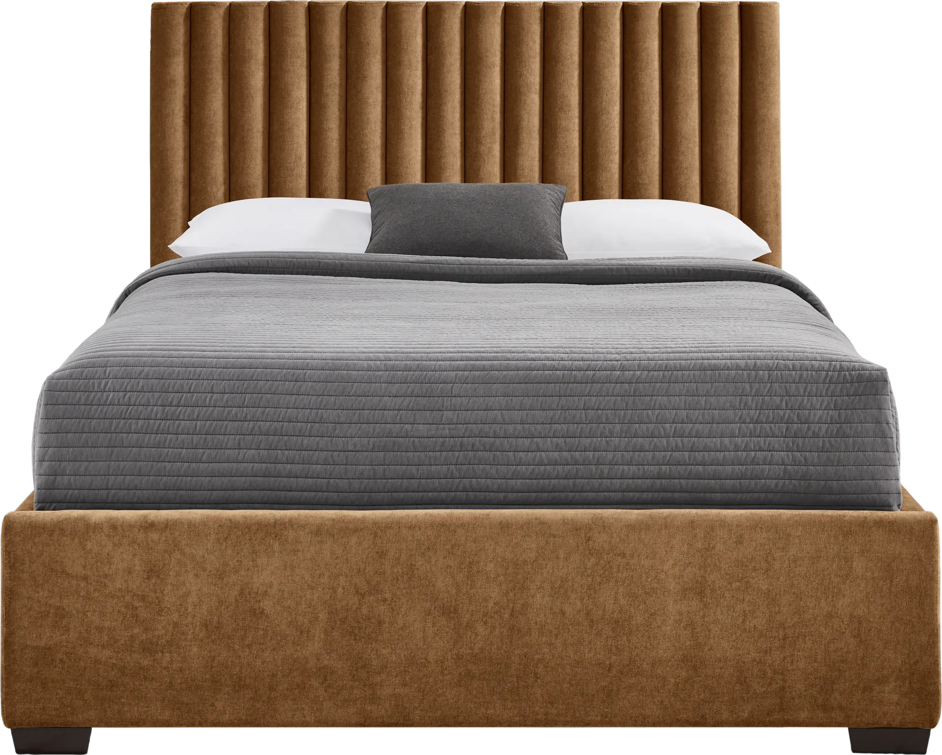 Belvedere Cognac 3 Pc Queen Upholstered Bed