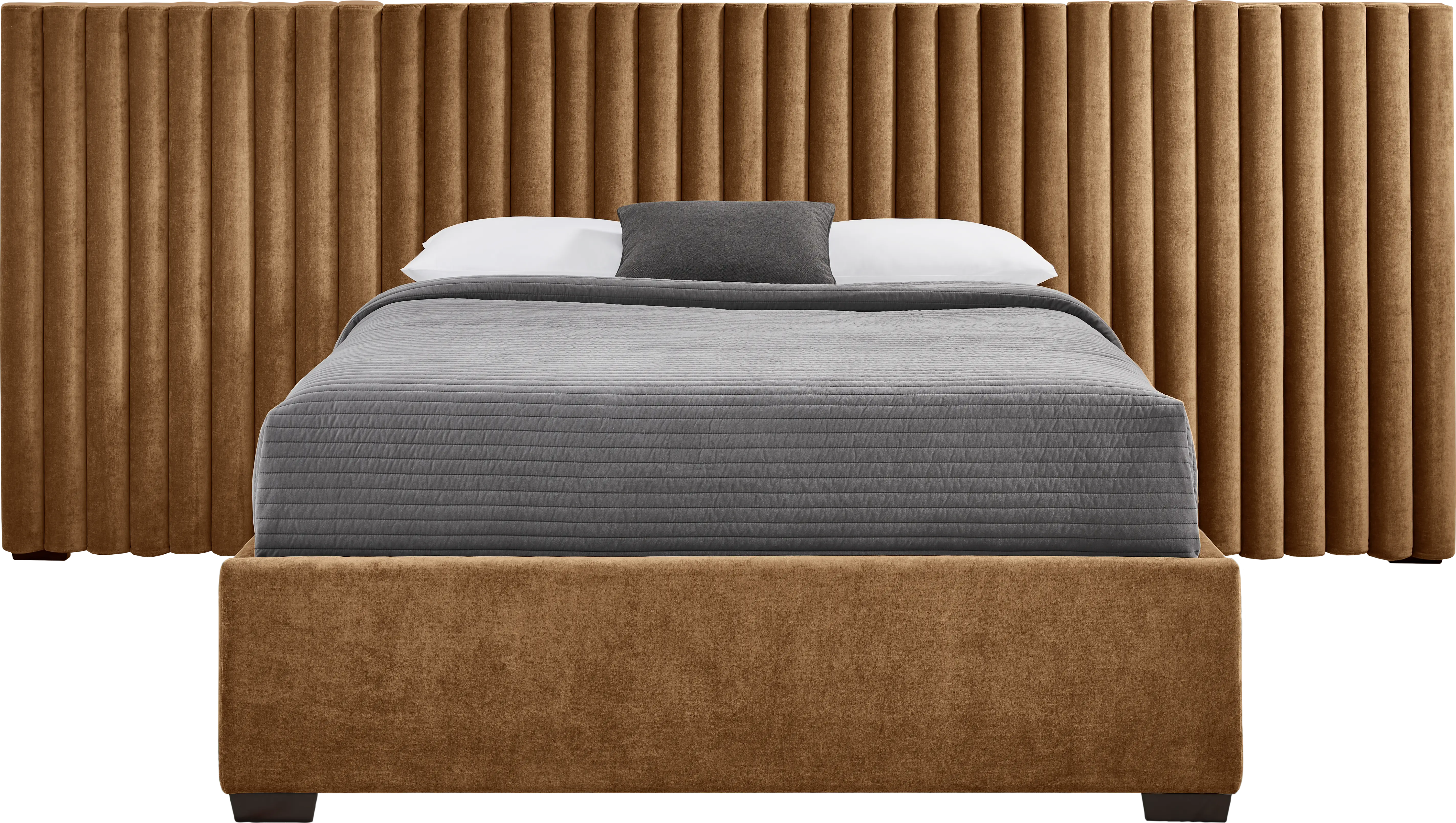 Belvedere Cognac 4 Pc King Upholstered Wall Bed - Thumbnail - Image 1