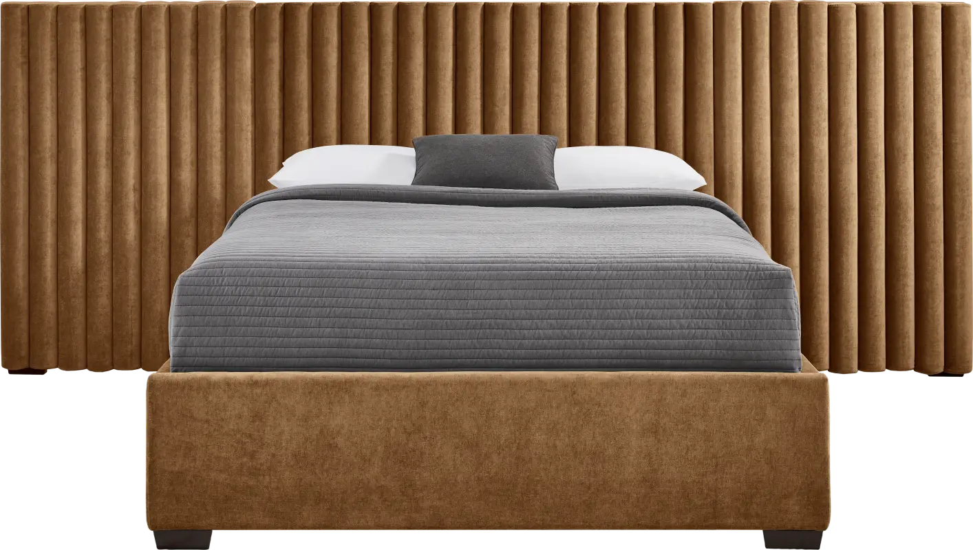 Belvedere Cognac 4 Pc King Upholstered Wall Bed