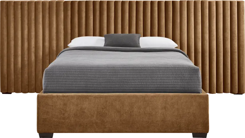 Belvedere Cognac 4 Pc King Upholstered Wall Bed