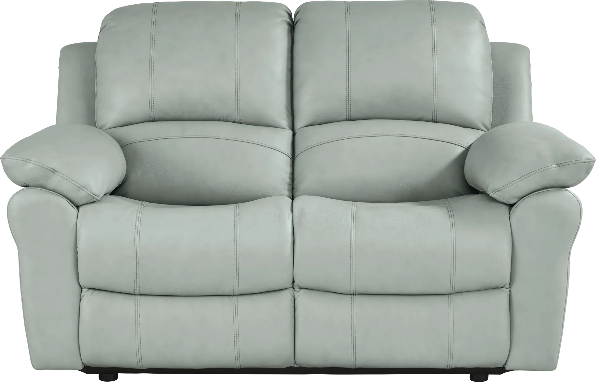 Vercelli Way Aqua Leather 7 Pc Living Room with Reclining Sofa - Image 6