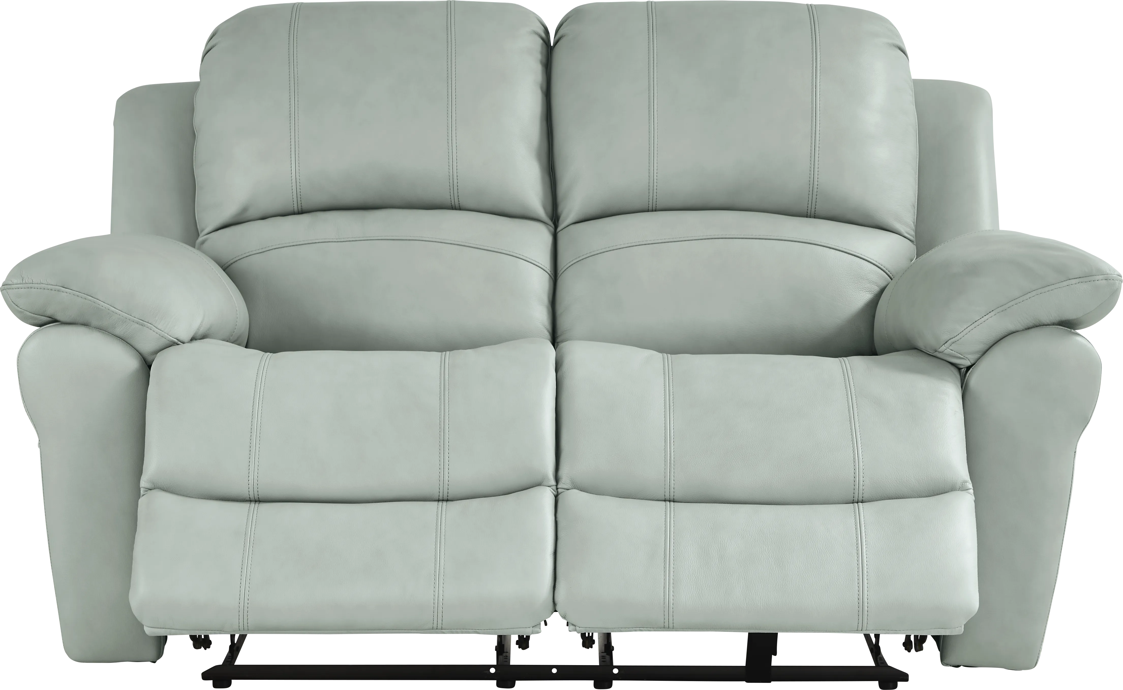 Vercelli Way Aqua Leather 5 Pc Reclining Living Room - Thumbnail - Image 5