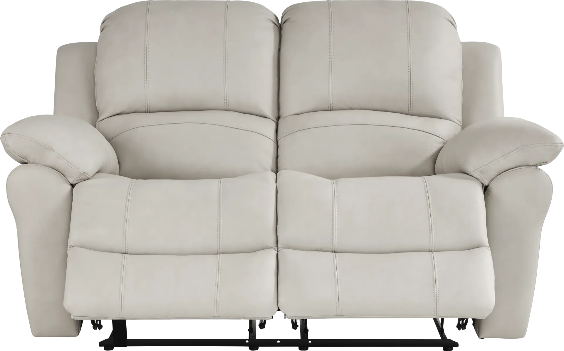 Vercelli Way Stone Leather Reclining Loveseat - Image 2