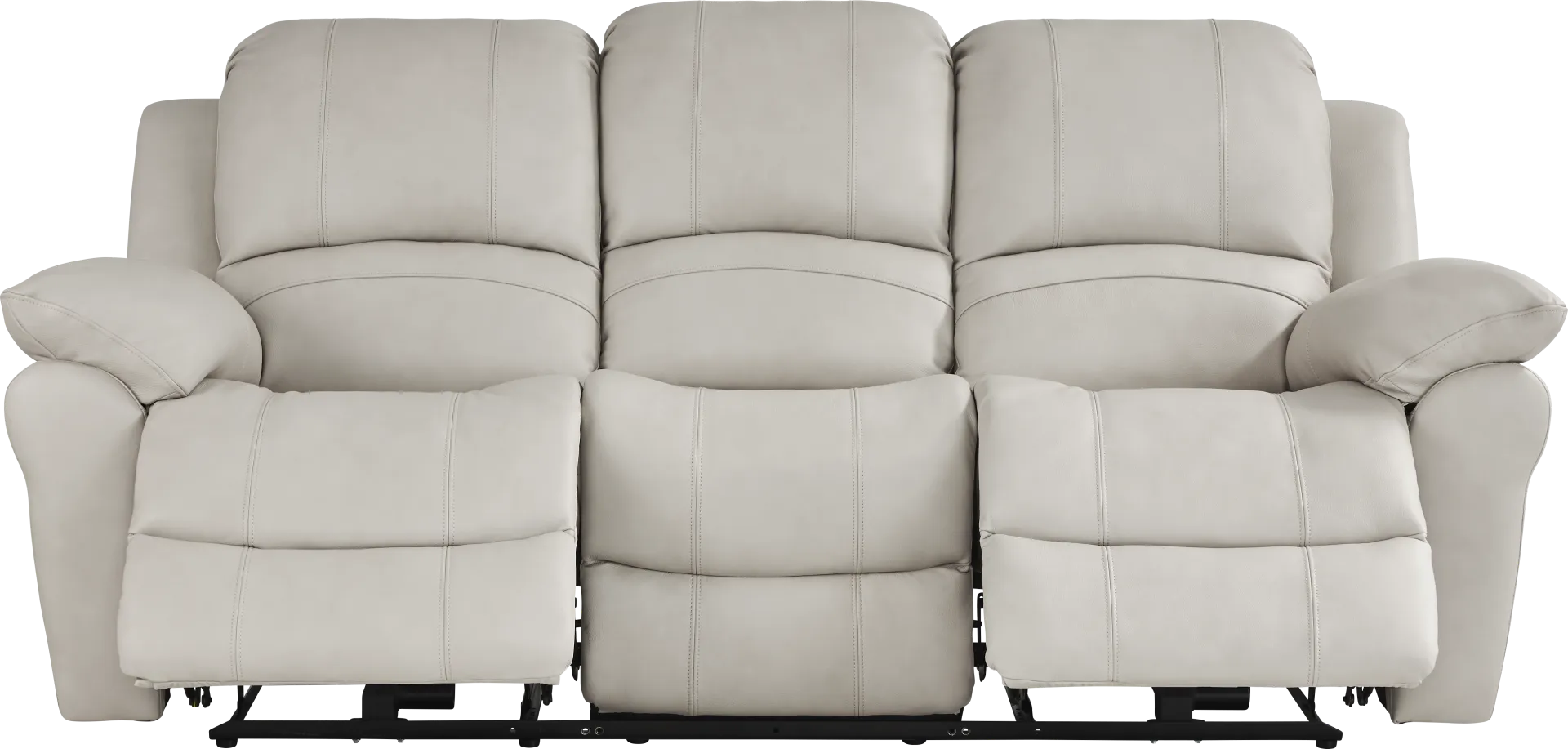 Vercelli Way Stone Leather Power Reclining Sofa - Image 2