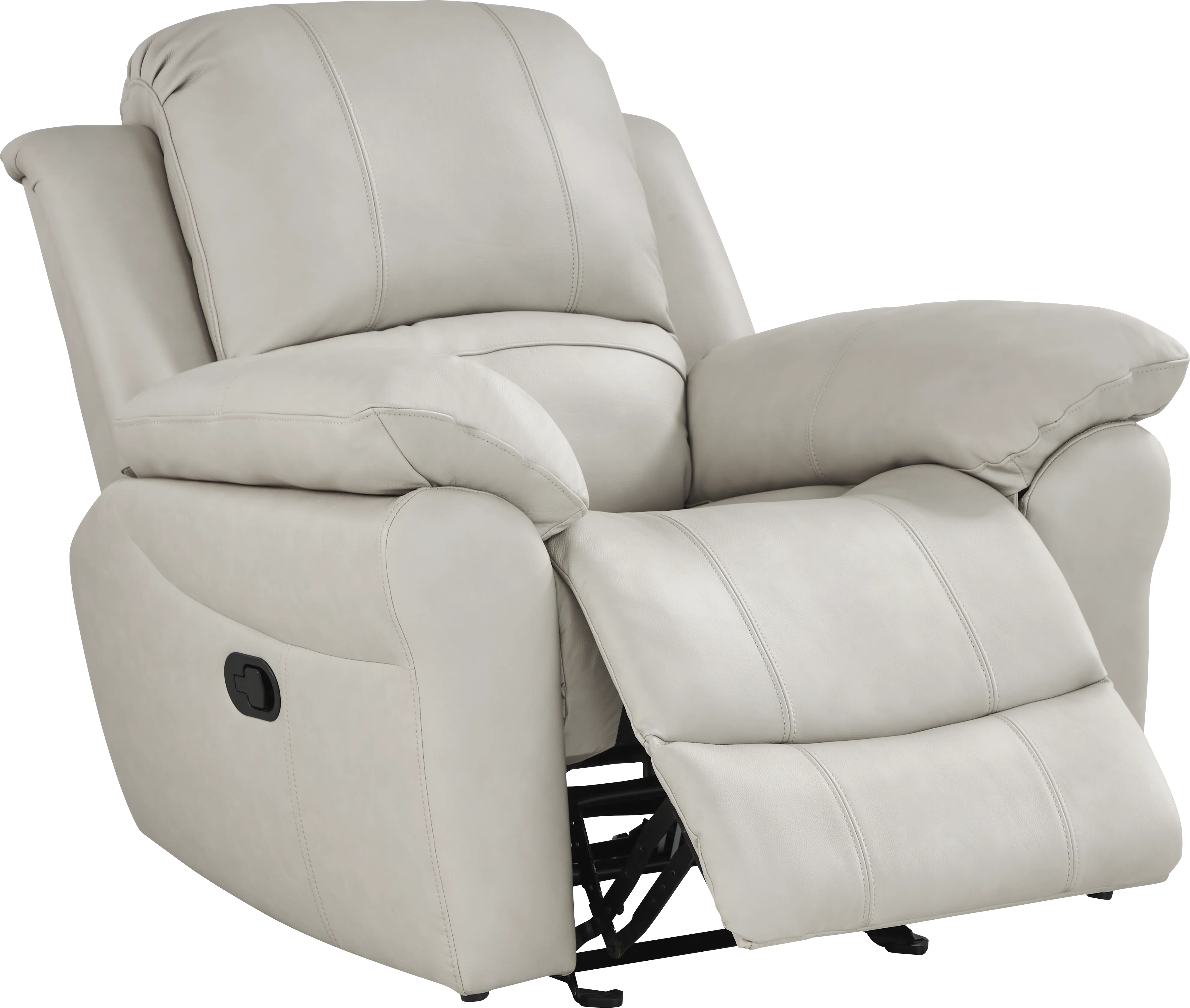 Vercelli Way Stone Leather Rocker Recliner - Thumbnail - Image 1