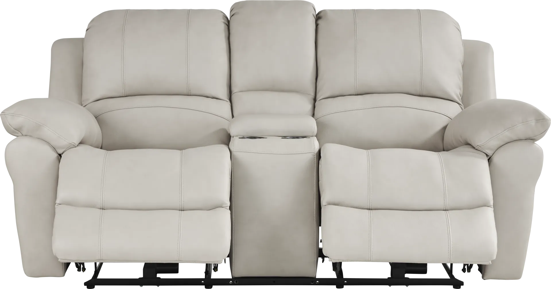 Vercelli Way Stone Leather 7 Pc Reclining Living Room - Image 2