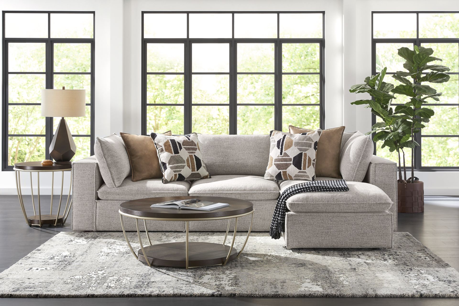 Langford Park Beige 4 Pc Sectional - Image 2