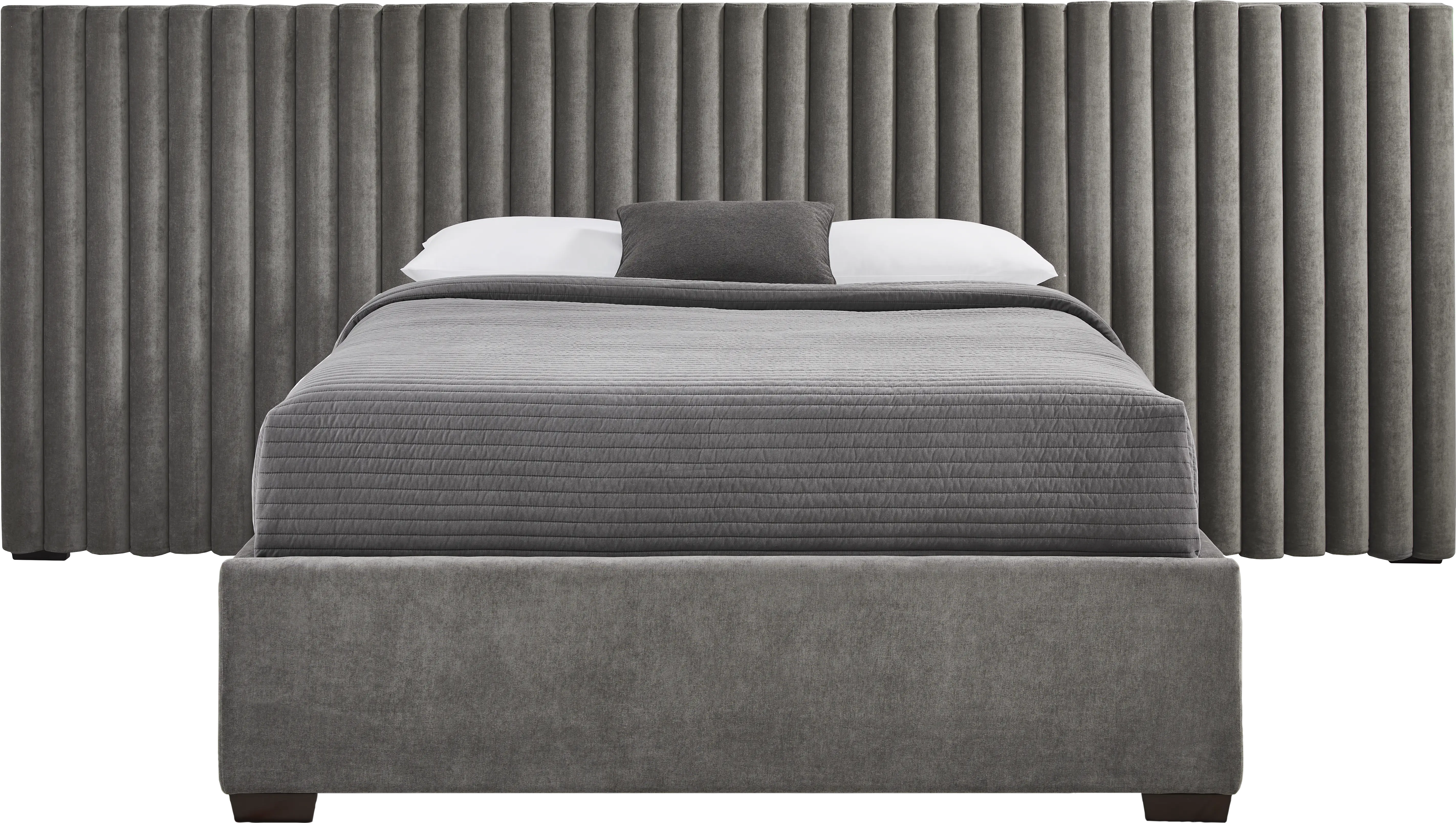 Belvedere Smoke 4 Pc Queen Upholstered Wall Bed - Thumbnail - Image 1