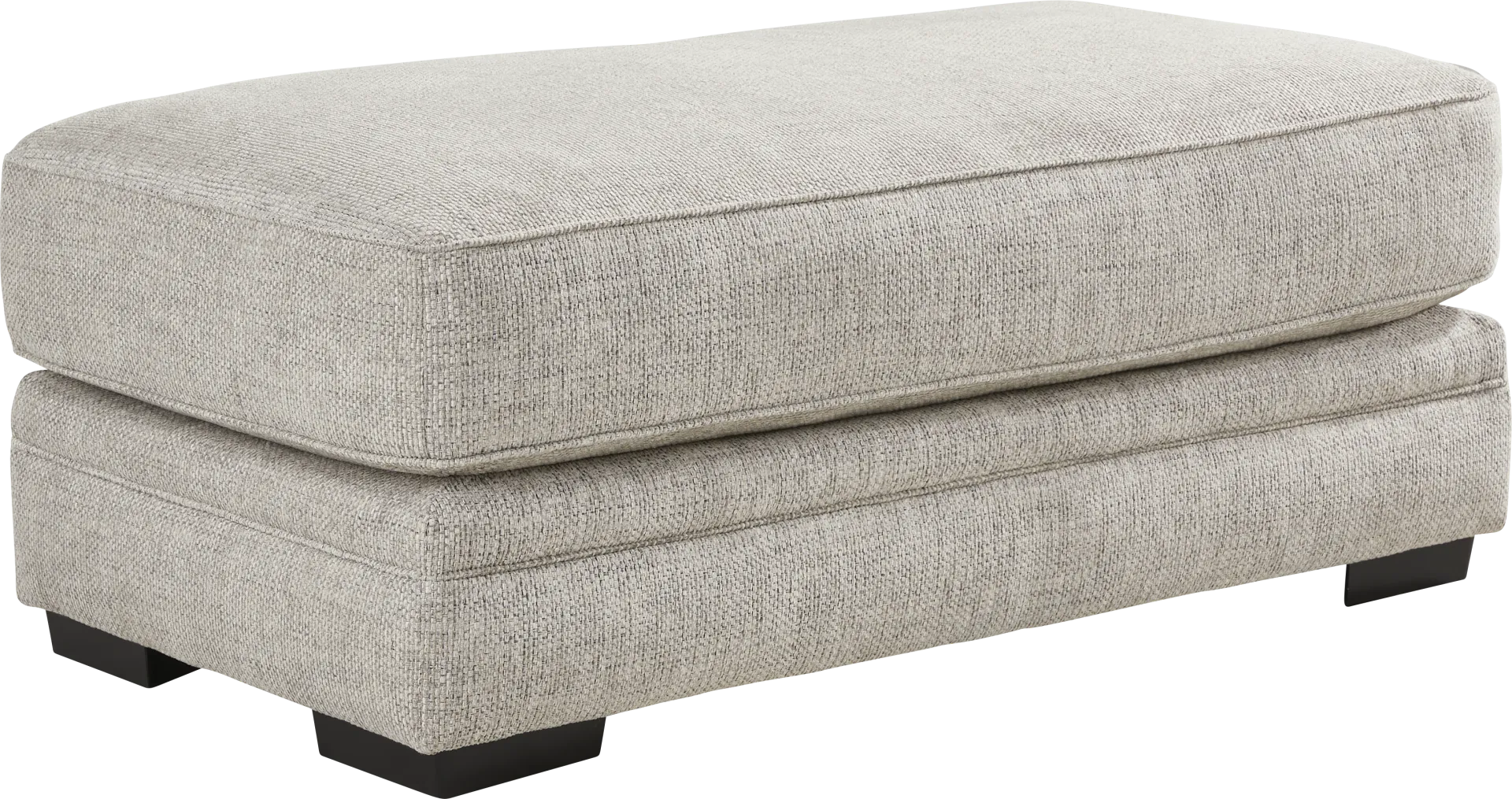 Morgan Falls Gray Ottoman - Image 1