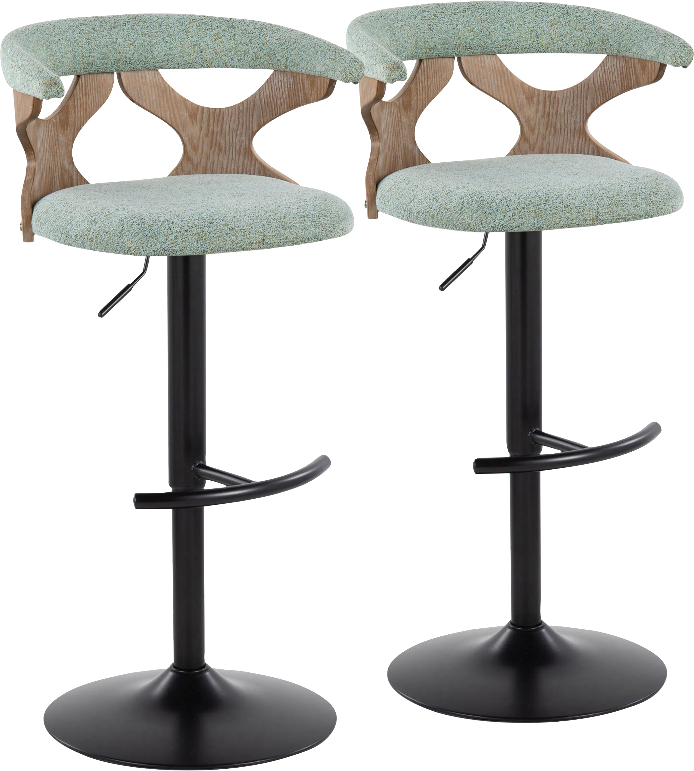 Wyndmoor VI Seafoam Adjustable Barstool, Set of 2 - Thumbnail - Image 1