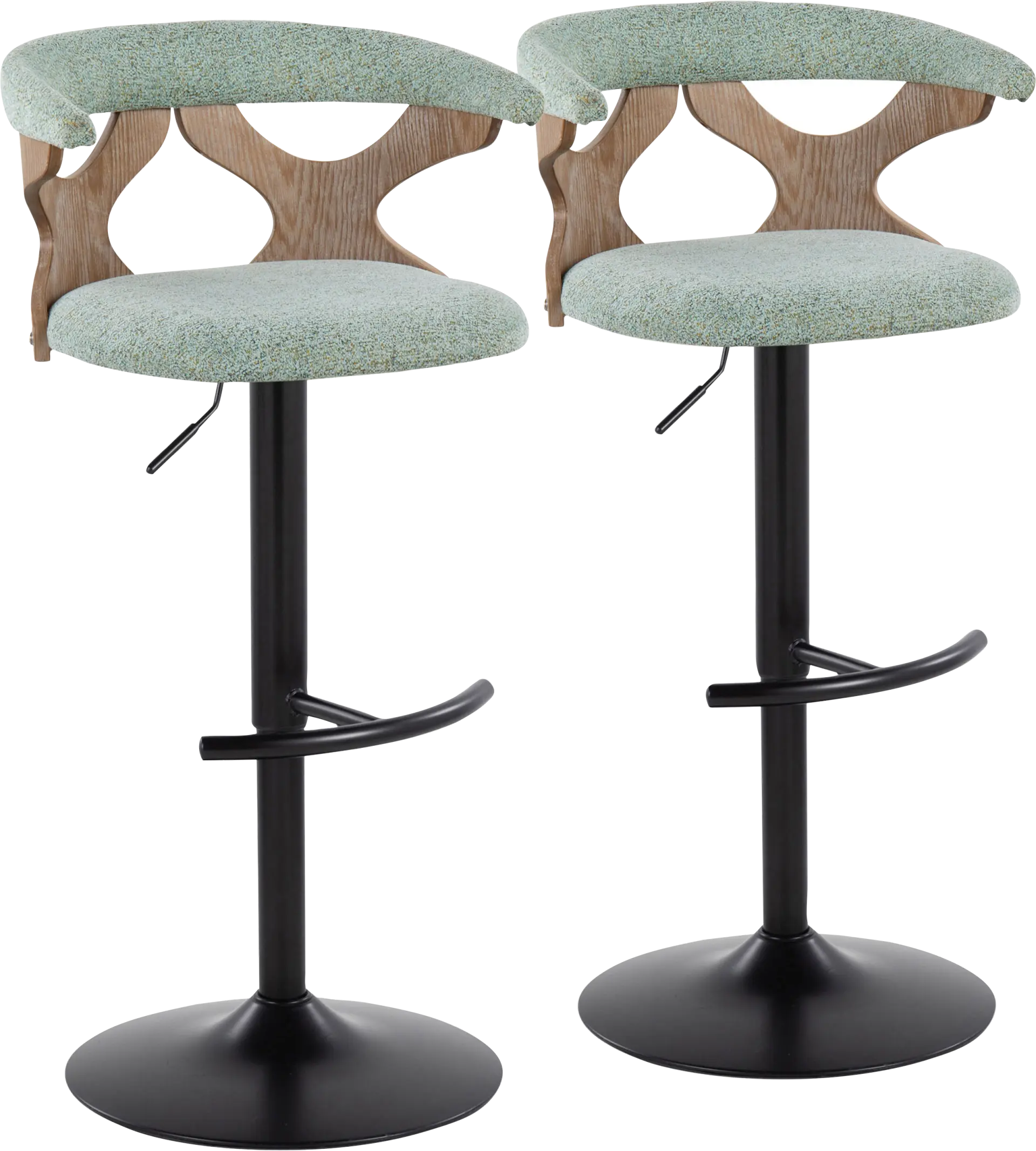 Wyndmoor VI Seafoam Adjustable Barstool, Set of 2
