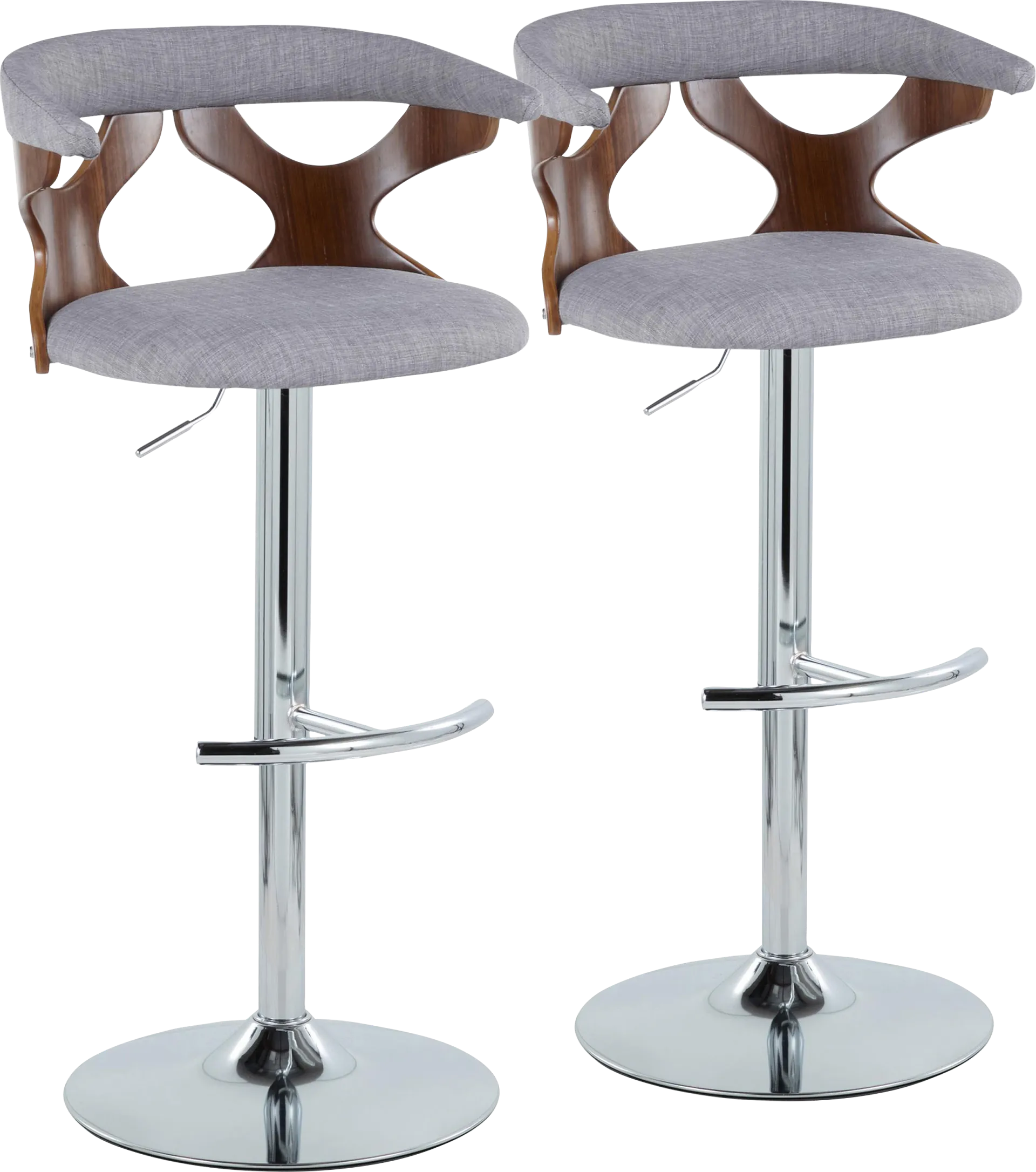 Wyndmoor IX Gray Adjustable Barstool, Set of 2 - Image 1