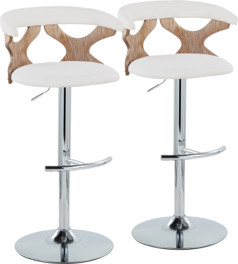Wyndmoor IX Cream Adjustable Barstool, Set of 2