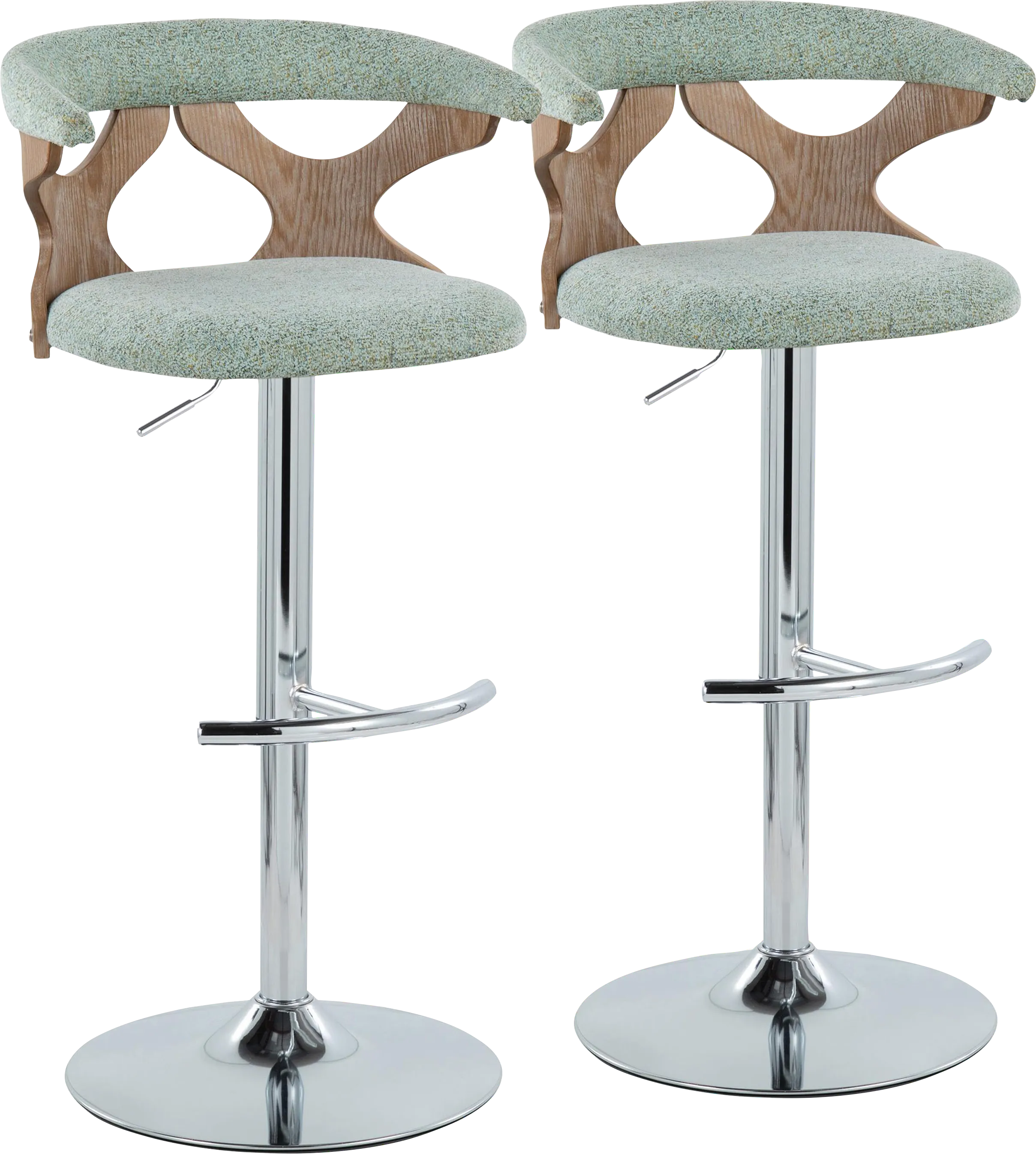 Wyndmoor IX Seafoam Adjustable Barstool, Set of 2 - Thumbnail - Image 1