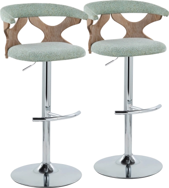 Wyndmoor IX Seafoam Adjustable Barstool, Set of 2