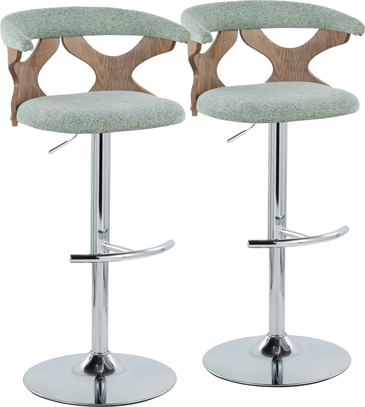 Wyndmoor IX Seafoam Adjustable Barstool, Set of 2
