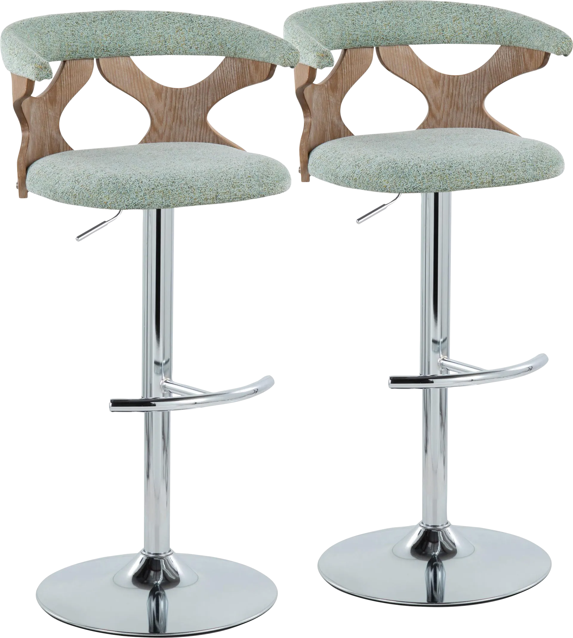 Wyndmoor IX Seafoam Adjustable Barstool, Set of 2 - Image 1