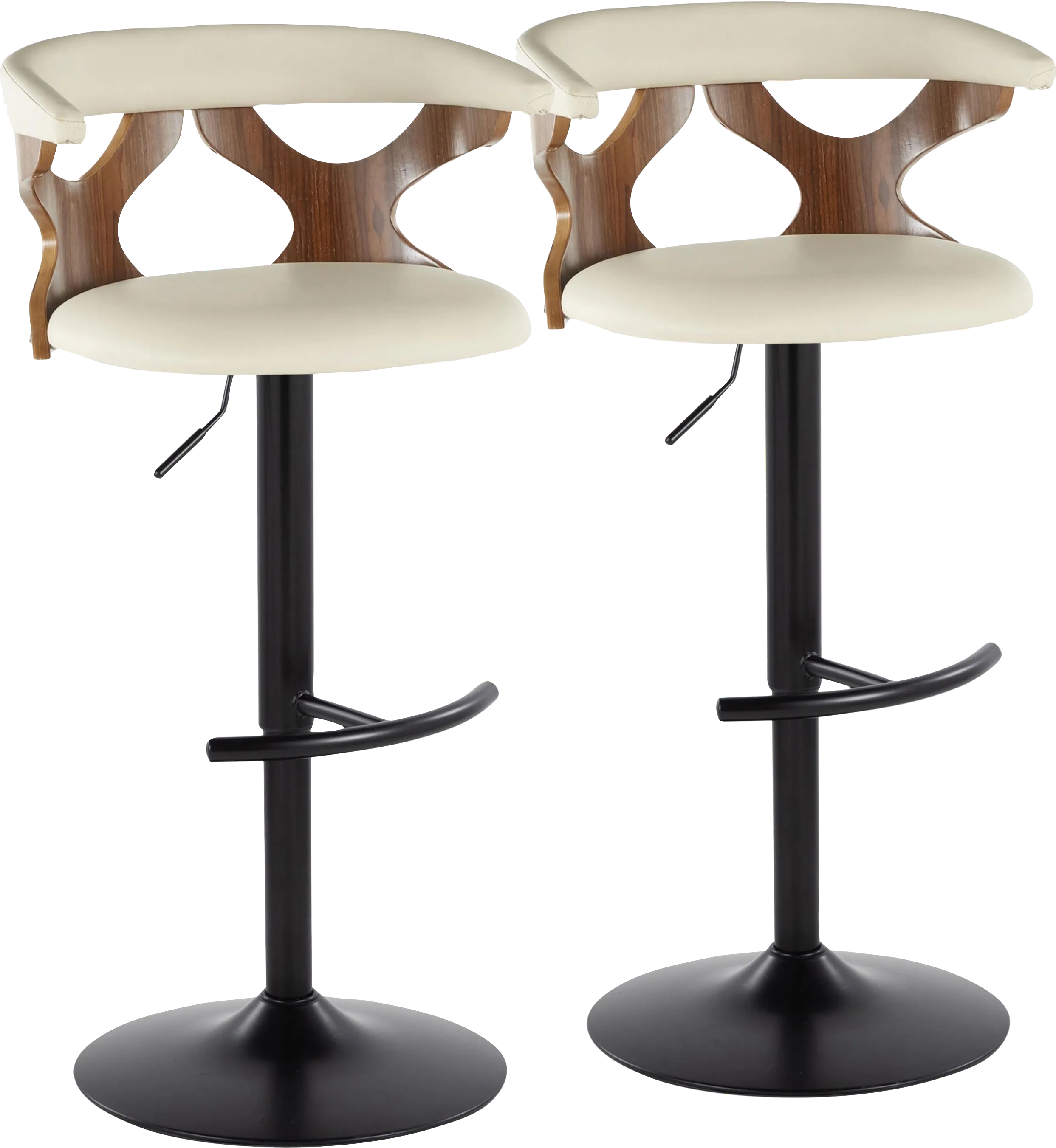 Wyndmoor XI Cream Adjustable Barstool, Set of 2 - Thumbnail - Image 1
