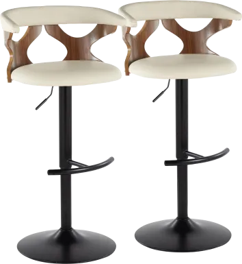 Wyndmoor XI Cream Adjustable Barstool, Set of 2